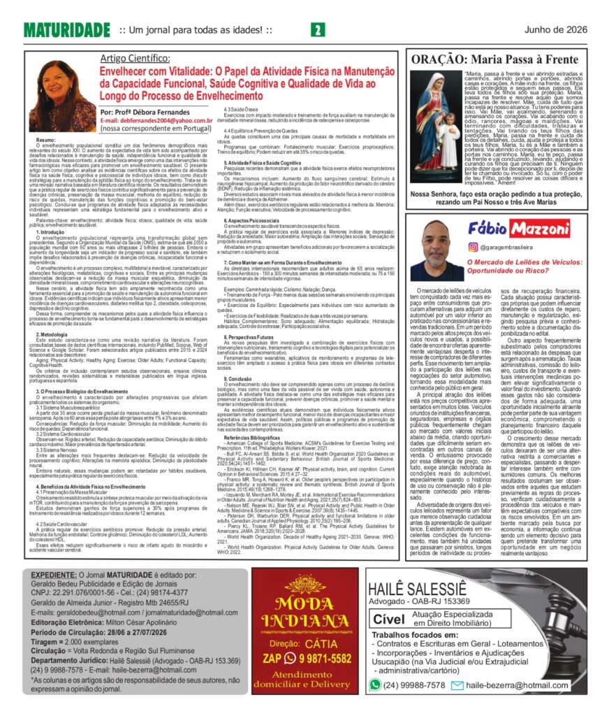 JORNAL MATURIDADE: EDIÇÃO JUNHO 2
