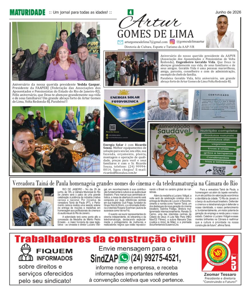 JORNAL MATURIDADE: EDIÇÃO JUNHO 4